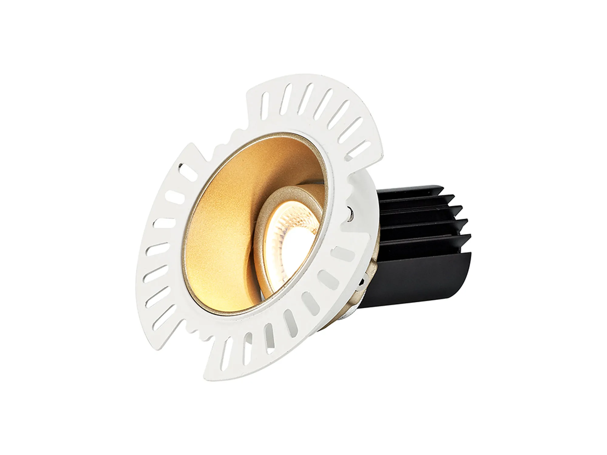 DM201874  Basy A 12 Tridonic powered 12W 2700K 1200lm 12° CRI>90 LED Engine Gold Adjustable Recessed Spotlight, IP20